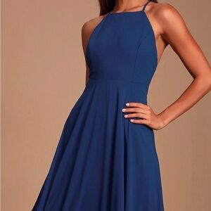 Lulus navy blue maxi dress